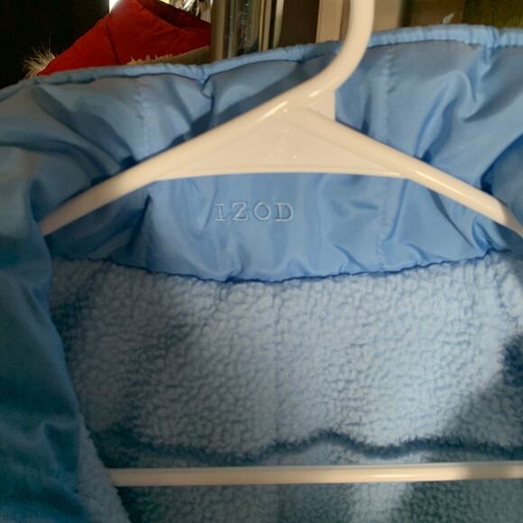 IZOD Women's Puffer Winter Blue Vest Size L - Picture 6 of 11